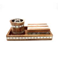 Quemador de Incienso, Porta Perfume, Soporte para Fragancias Aromáticas, Carbón, Madera de Sándalo, Incienso Tibetano, Cilantro, Artesanía