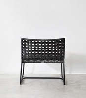 Chaise longue contemporaine en fer noir pour usage intérieur/extérieur dans la chambre, la salle à manger, la cuisine, le salon et le bureau par WB INC INDIA