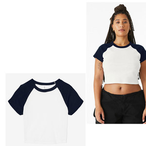 Nouveau T-shirt décontracté à manches courtes et coupe ajustée pour femme, avec appliques 3D en coton/fibre de bambou, style Y2K, collection 2026 - Product Image 1