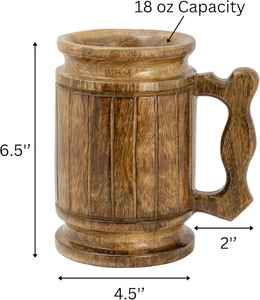 Tasses en céramique en bois naturel de haute qualité tasse de conception ronde pour thé café bière - Product Image 3