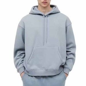 2025 Otoño Invierno sudaderas con capucha de calle para hombres sudaderas de algodón lavado de peso pesado con estampado Digital teñido liso bordado - Product Image 1