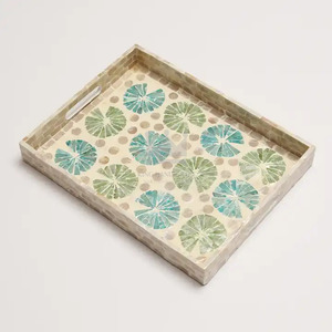 Décoration de fête Eid Mubarak nacre plateau de service pour dessert chocolat affichage vaisselle essentiel pour les occasions festives - Product Image 4