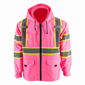 Veste de travail de sécurité réfléchissante Veste de sécurité d'hiver Impression de logo personnalisé Vestes de travail de construction réfléchissantes pour hommes - Product Image 1