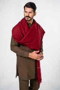 Men Winter Wool Solid <b>Shawl</b> Soft Breathable Traditional Warm Elegant <b>Wrap</b> for Cold Weather - Product Image 3