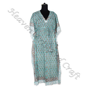 ชุดชายหาดผ้าฝ้ายตุรกีสำหรับผู้หญิงชุดยาวพิมพ์ลายดิจิทัลชุดคาฟตันแฟชั่นล่าสุด2025 - Product Image 1