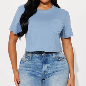 Camisetas de Verano Personalizadas para Mujer, Camisetas Holgadas de Manga Corta con Cuello Redondo, Camisetas Básicas Lisas, Camisetas Cortas para Mujer - Product Image 3