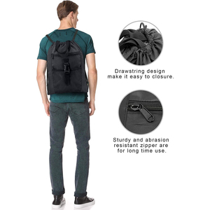 กระเป๋าเป้สะพายหลัง Drawstring พร้อมกระเป๋าซิป 3 ช่องและกระเป๋าด้านใน 2 ช่อง กระเป๋าสตริงถุงว่ายน้ํา 2024 กระเป๋าสตริง - Product Image 6