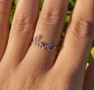 E Color corte redondo laboratorio cultivado diamantes regalo de boda anillo de plata esterlina carta de amor anillo de diamantes regalo para su anillo de aniversario - Product Image 6