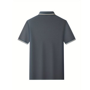 เสื้อโปโลกอล์ฟสำหรับผู้ชายพิมพ์ลายตามสั่งผ้าฝ้าย100% - Product Image 2