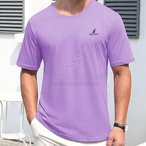 Camisetas en blanco de cuello redondo de secado rápido del fabricante de Pakistán para hombres Venta caliente Diseño de patrón sólido - Product Image 2