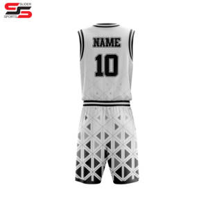 Uniforme de basket-ball en sergé réversible avec motif personnalisé - Product Image 2