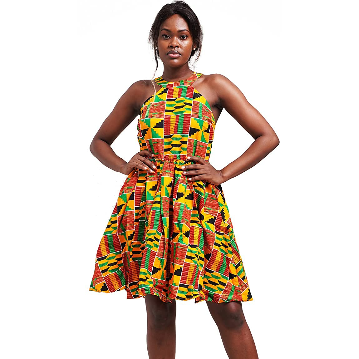 African kente print wax cotton kurtis Dress Kaftan Women top Ankara Batik Print Traditional Clothing Casual Party Dresses