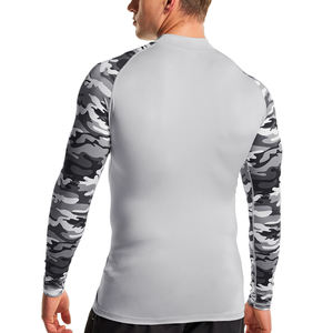 Mens Rash Guard Protection UV Compression Fit Shirt à manches longues à séchage rapide pour le surf et les entraînements - Product Image 2
