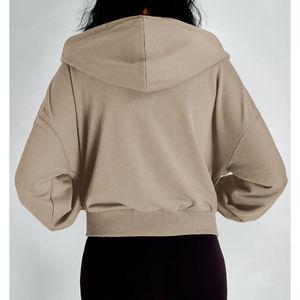 Sweat à capuche de course court pour femme, confortable, épais, thermique, léger, en polaire non doublé, design original, écologique, en 2026 - Product Image 3