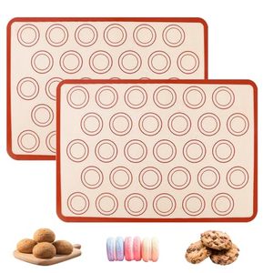 Tapetes de Silicona para Hornear, Paquete de 2, Antiadherentes, Reutilizables, Aptos para Horno y Lavavajillas, para Galletas, Macarons, Repostería - Product Image 1