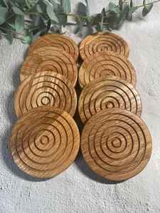 Custom <b>Bamboo</b> Coaster Set for Tabletop Square and Round Wood Coasters with Logo for Cups Drinks <b>Mugs</b> Decor and Promotions - Product Image 3