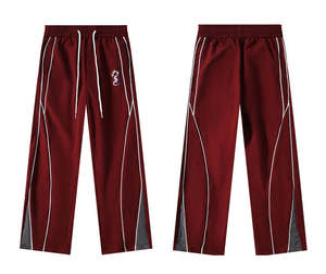 Wholesale <b>Mens</b> Harem Track Pants Canvas Heavyweight Fabric Stretch Fit Stack Hem High Waist Vintage Style - Product Image 1