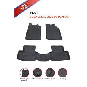 Juego de Alfombrillas 4D Negras con Diseño Único de Piscina, Compatibles con Fiat Egea Cross 2020 y Modelos Posteriores, Turquía - Product Image 4