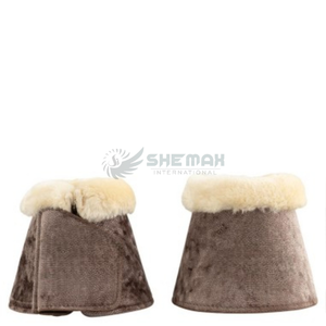 Bottes de protection pour chevaux en cuir PU imperméable et respirant avec doublure en peluche douce, durables et de haute qualité, personnalisables - Product Image 2