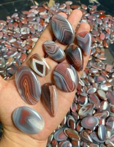 Venta al por mayor de piedras preciosas sueltas de alta calidad cabujón de ágata de Botswana roja natural para la fabricación de joyas - Product Image 4