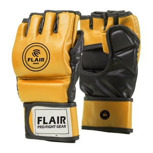 Guantes Mma profesionales de cuero PU de medio dedo para hombres Guantes de entrenamiento de talla grande Suministro de precio de fábrica para entrenamiento de boxeo - Product Image 3