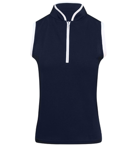 Venta al por mayor con logotipo personalizado Oem & Odm fabricante sin mangas cuello Polo Golf Jersey liso mujeres señoras chaleco Golf ropa tenis camisa - Product Image 6