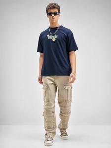 เสื้อยืดโอเวอร์ไซส์ ยูนิเซ็กซ์ ผ้าฝ้าย 100% คุณภาพสูง พิมพ์โลโก้ตามสั่ง คอเต่า ดีไซน์เรียบ น้ำหนักผ้า 220 กรัม - Product Image 2