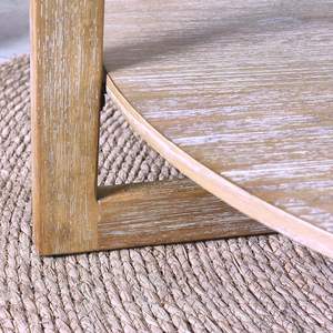 Table basse ronde moderne en bois massif, table d'appoint minimaliste - Product Image 5