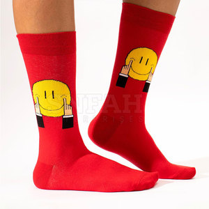 Chaussettes Crew en coton de haute qualité pour hommes Designer Casual Imprimé Logo personnalisé Tissé Corps respirant Commande minimum 10 paires - Product Image 5