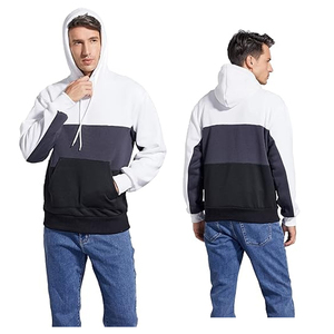 Sweat à capuche d'hiver personnalisé pour homme, en molleton de coton épais avec broderie et impression en relief - Product Image 2