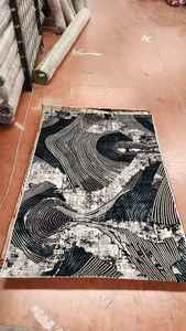 Alfombra Turca de Poliéster Afelpado Adiva, Tejida a Máquina con Diseño Jacquard, de Pelo Alto, Reversible, Acolchada y Lavable con Base de Yute - Product Image 5