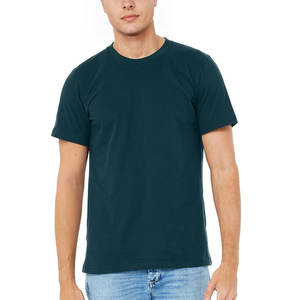 Camiseta básica verde azulado unisex (TealGreenBasic), camiseta de media manga de algodón con cuello redondo para hombre, camisetas de lona de mezcla triple para hombre Bella - Product Image 1