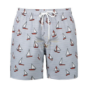 กางเกงขาสั้นผ้าฝ้ายโพลีเอสเตอร์สำหรับผู้ชายกางเกงขาสั้นพิมพ์ลายซับลิเมชันออกแบบโลโก้ได้ตามต้องการ - Product Image 1