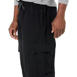 กางเกงกีฬาผ้าคอตตอนสำหรับผู้ชายกางเกงออกกำลังกายแบบลำลองมีโลโก้ปรับแต่งได้และปิดเอวยางยืด - Product Image 3