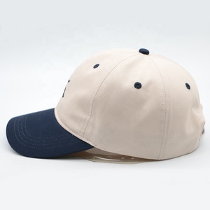 Outdoor Casual Unisex Customised Classic Two Tone 6 Panel Cotton Unstructured Embroidered Curved Brim <b>Baseball</b> <b>Cap</b> - Product Image 4
