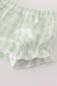 Canard brun Applique Bloomer ensemble mignon ferme Animal Design deux pièces tenue filles enfants ODM lavable correspondant haut à volants Bloomer - Product Image 2