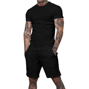 Ensemble t-shirt et short de survêtement d'été pour hommes de haute qualité manches courtes et 2 poches respirant-Vente en gros - Product Image 6
