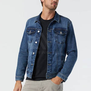 Vestes en jean à col montant de meilleure qualité pour hommes en coton durable fabriqué pour l'hiver en ligne - Product Image 1