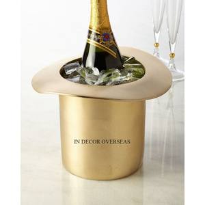 Sterling Check Designer Aspecto atractivo Calidad Premium Metal Vino y cubo de hielo Bebidas Enfriador Barware Accesorios DE LA India - Product Image 6