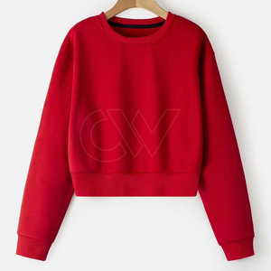 Sweat-shirt à capuche en polaire à col rond uni pour femme, manches longues - Haute qualité, respirant, séchage rapide, personnalisable, vêtements de rue - Product Image 6