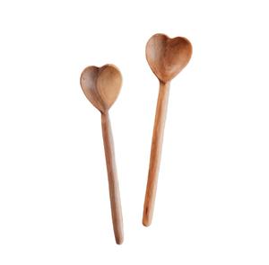 Modern Acacia Heart-Shaped <b>Wood</b> <b>Spoon</b> <b>Set</b> for Kitchen Coffee Tea and Ice Cream Mother's Day Gift for Parties - Product Image 1