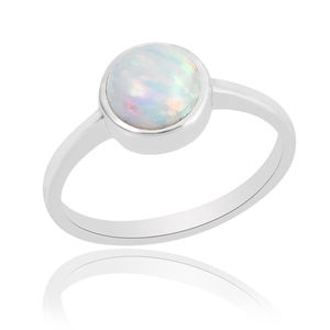 แหวนพลอยโอปอลสีขาวเงินสเตอริง925แฟชั่นชั้นสูงผลิตเครื่องประดับขายส่งสำหรับงานปาร์ตี้ - Product Image 1
