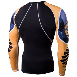 Rashguard de surf à manches longues de couleur noire, vêtements de surf à séchage rapide, protection UV, rashguard de surf pour hommes - Product Image 2