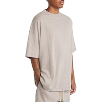 T-shirt décontracté oversize pour homme 100% coton tricoté respirant à manches courtes col rond avec logo personnalisé sur le devant Prix usine