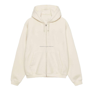 Sudaderas con capucha para hombres Acid Wash Sun Faded 100% algodón logotipo personalizado cremallera de gran tamaño Drop Shoulder Hoodies para hombres - Product Image 1