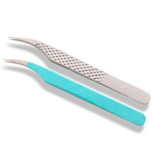 แหนบต่อขนตารูปปลาโลมาแหนบต่อขนตาสแตนเลสน้ำหนักเบาใช้แหลมทดสอบขนตาแต่ละชิ้น - Product Image 1