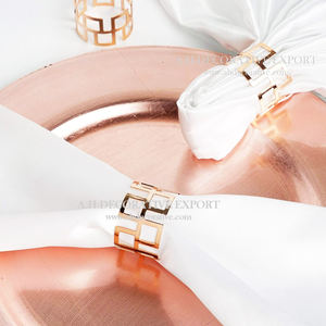 Anillo de servilletas de diamante para restaurante y hoteles, decoración de mesa de comedor, bandeja de desayuno, decoración, anillo de servilleta de diamante - Product Image 5