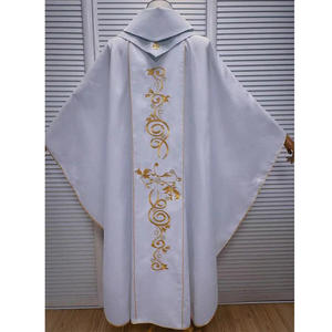 Nouvelle arrivée, chasuble en polyester mat avec broderie, avec étole, sur mesure, blanc, rouge, vert, broderie 2025 - Product Image 2