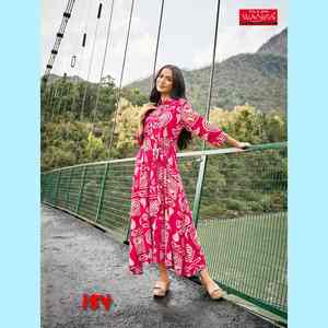 Nouvelle variété de robe une pièce élégante en viscose de rayonne d'Evergreen Design tenue de travail imprimée numérique pour adultes dans le monde entier exportée - Product Image 4