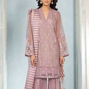 Vente en gros pakistanais 2025 dernier décontracté trois pièces Shalwar Kameez ensemble femmes robes en lin d'hiver les plus vendues - Product Image 4
